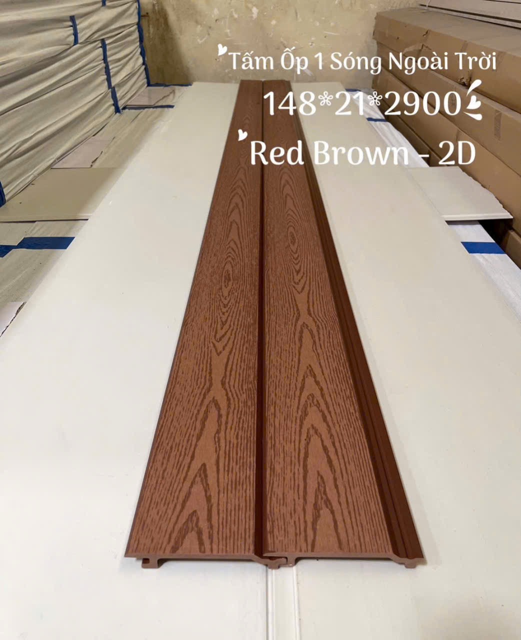 Tấm ốp 1 sống ngoài trời 148*21*2900